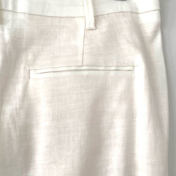 Rails x Revolve Marnie Straight Pant Sea Salt Cream Sz 6 Linen Chic Coastal - Picture 4 of 12